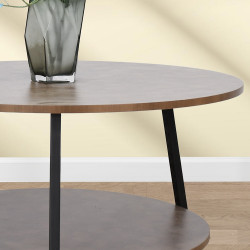 طاولة خدمة مفردة دائرية 2 دور بني