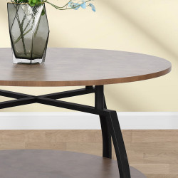 طاولة خدمة مفردة دائرية 2 دور بني