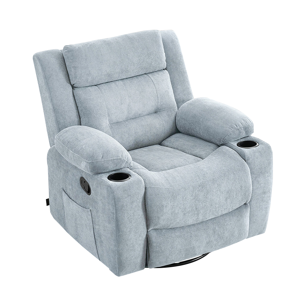 كرسي استرخاء هزاز دوار رمادي فاتح