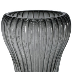 فازة ورد زجاج مودرن رمادي فازة ورد زجاج مودرن رمادي