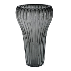 فازة ورد زجاج مودرن رمادي فازة ورد زجاج مودرن رمادي