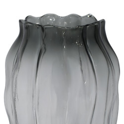 فازة ورد زجاج مودرن رمادي فازة ورد زجاج مودرن رمادي