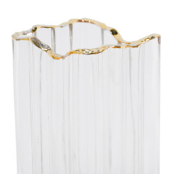 فازة ورد زجاج مودرن بلمسة ذهبية فازة ورد زجاج مودرن بلمسة ذهبية