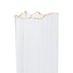 فازة ورد زجاج مودرن بلمسة ذهبية فازة ورد زجاج مودرن بلمسة ذهبية