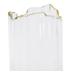 فازة ورد زجاج مودرن بلمسة ذهبية فازة ورد زجاج مودرن بلمسة ذهبية