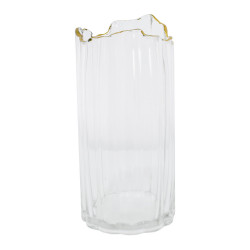 فازة ورد زجاج مودرن بلمسة ذهبية فازة ورد زجاج مودرن بلمسة ذهبية