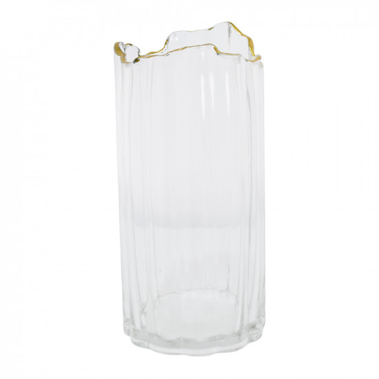 فازة ورد زجاج مودرن بلمسة ذهبية فازة ورد زجاج مودرن بلمسة ذهبية