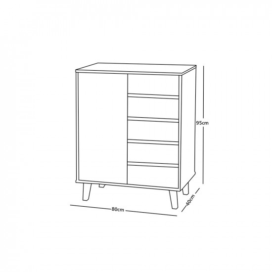 دولاب متعدد الاستخدام بيج 95 سم دولاب متعدد الاستخدام بيج 95 سم