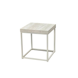 طاولة خدمة مفرد من الخشب و المعدن رمادي طاولة خدمة مفرد من الخشب و المعدن رمادي