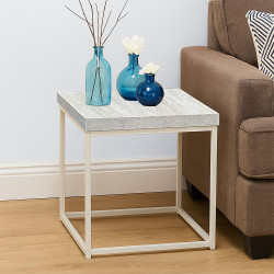 طاولة خدمة مفرد من الخشب و المعدن رمادي طاولة خدمة مفرد من الخشب و المعدن رمادي