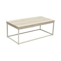 طاولة خدمة مفردة من الخشب والمعدن بيج