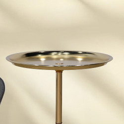 طاولة خدمة مفردة دائرية من المعدن