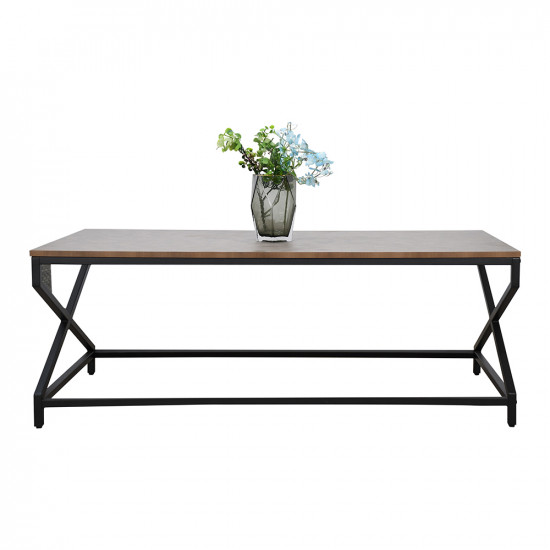 طاولة خدمة مفردة من الخشب والمعدن بني طاولة خدمة مفردة من الخشب والمعدن بني