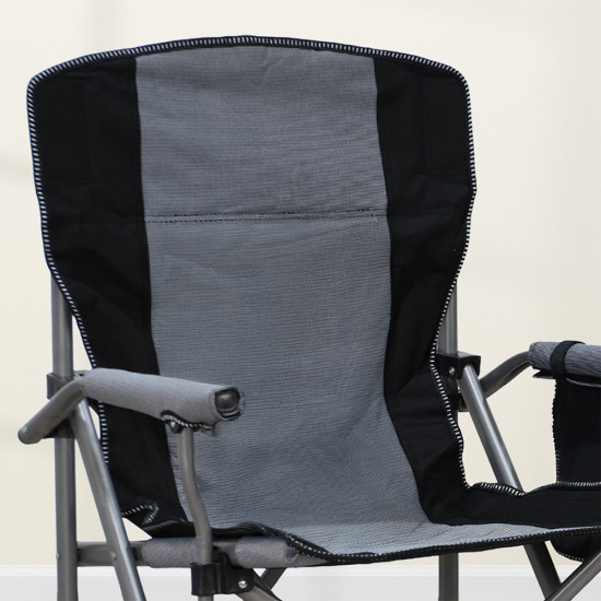 كرسي رحلات قابل للسفط من القماش والمعدن
