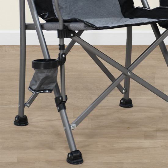 كرسي رحلات قابل للسفط من القماش والمعدن