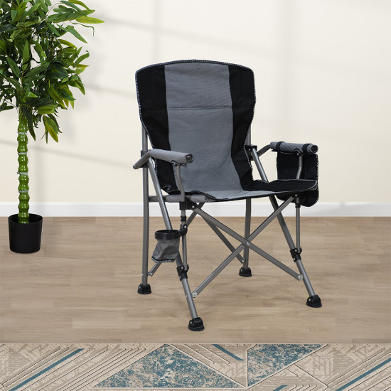كرسي رحلات قابل للسفط من القماش والمعدن