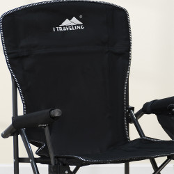 كرسي رحلات قابل للسفط من القماش والمعدن كرسي رحلات قابل للسفط من القماش والمعدن