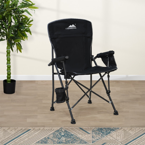 كرسي رحلات قابل للسفط من القماش والمعدن كرسي رحلات قابل للسفط من القماش والمعدن