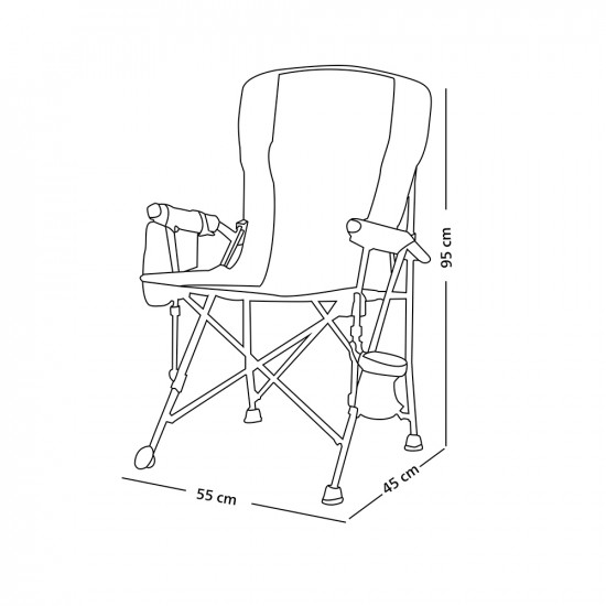 كرسي رحلات قابل للسفط من القماش والمعدن كرسي رحلات قابل للسفط من القماش والمعدن