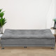كنبة قابلة للتعديل إلى سرير رمادي غامق