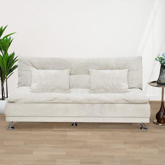 كنبة قابلة للتعديل إلى سرير رمادي بيج كنبة قابلة للتعديل إلى سرير رمادي بيج