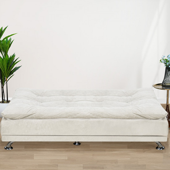 كنبة قابلة للتعديل إلى سرير رمادي بيج كنبة قابلة للتعديل إلى سرير رمادي بيج