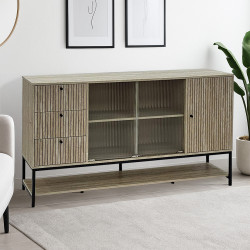 دولاب بوفيه من الخشب والاكريليك 160 سم دولاب بوفيه من الخشب والاكريليك 160 سم