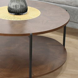 طاولة خدمة مفرد دائرية 2 دور بني