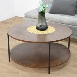 طاولة خدمة مفرد دائرية 2 دور بني