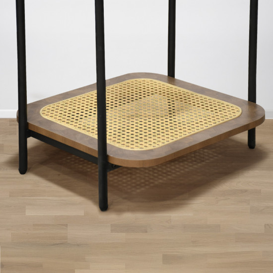 طاولة خدمة مفرد 2 دور سطح زجاجي طاولة خدمة مفرد 2 دور سطح زجاجي