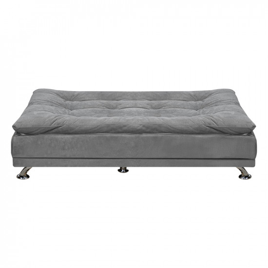 كنبة قابلة للتعديل إلى سرير رمادي غامق