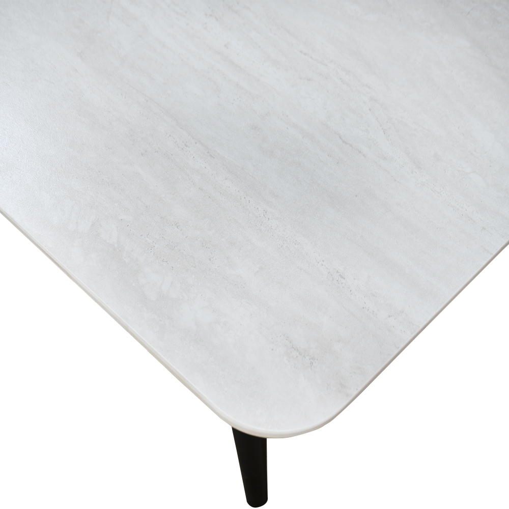 طاولة طعام سطح سيراميك 4 كراسي مع أرجل معدنية طاولة طعام سطح سيراميك 4 كراسي مع أرجل معدنية