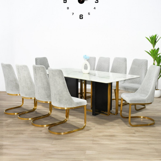 طاولة طعام سطح سيراميك 10 كراسي