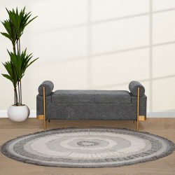 صندوق سجاد بقماش بوكليه وإطار ذهبي