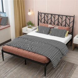 هيكل سرير اسود 200x180 سم