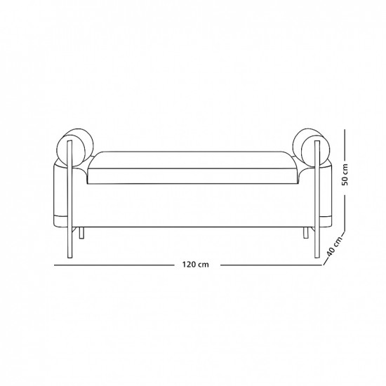 صندوق سجاد بقماش بوكليه وإطار ذهبي