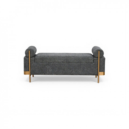 صندوق سجاد بقماش بوكليه وإطار ذهبي