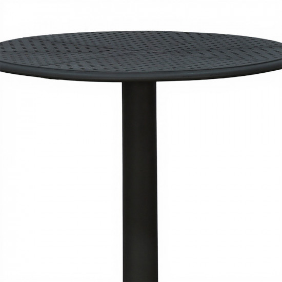 طاولة خدمة مفردة دائرية من البلاستيك أسود طاولة خدمة مفردة دائرية من البلاستيك أسود