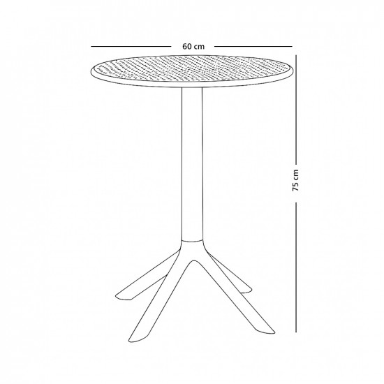 طاولة خدمة مفردة دائرية من البلاستيك أسود طاولة خدمة مفردة دائرية من البلاستيك أسود