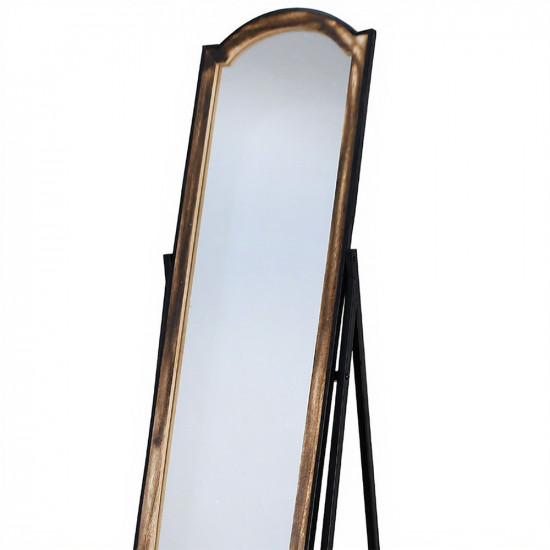 مرآه أستاند بإطار معدني مع أرفف تخزين مرآه أستاند بإطار معدني مع أرفف تخزين