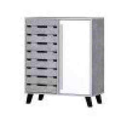 دولاب متعدد الاستخدام رمادي / أبيض