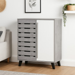 دولاب متعدد الاستخدام رمادي / أبيض