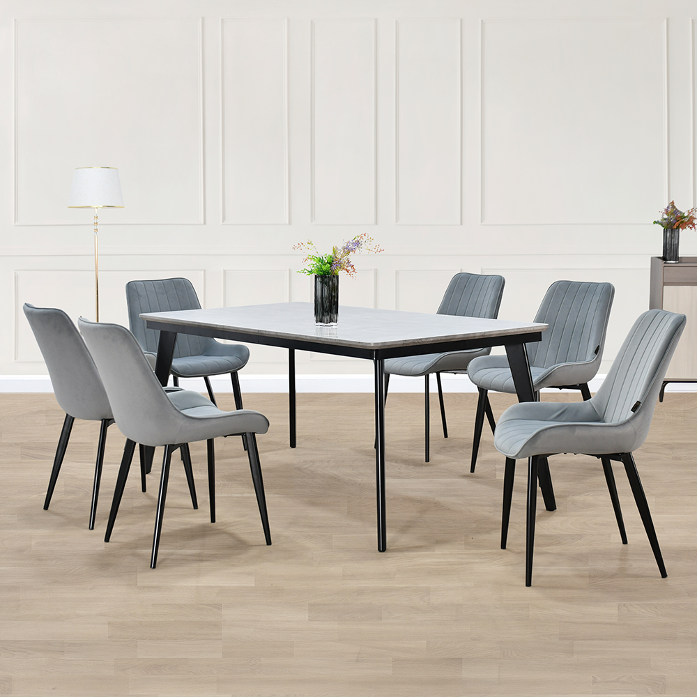 طاولة طعام مودرن خشب 6 كراسي