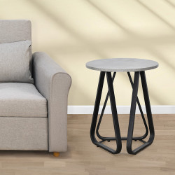 طاولة خدمة مفردة مودرن من الخشب والمعدن رمادي