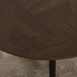 طقم طاولات خدمة 3 قطع من الخشب بني غامق