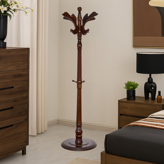 علاقة ملابس خشبية مودرن بني 185 سم علاقة ملابس خشبية مودرن بني 185 سم