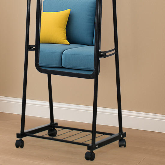 مرآة استاند متحرك أسود 160×35 سم