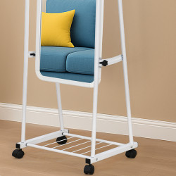 مرآة استاند متحرك أبيض 160×35 سم مرآة استاند متحرك أبيض 160×35 سم