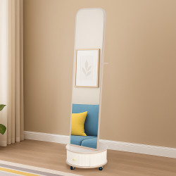 مرآة استاند عصرية مع خزانة خشبية مدمجة مرآة استاند عصرية مع خزانة خشبية مدمجة