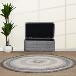 صندوق سجاد عصري بقماش بوكليه رمادي صندوق سجاد عصري بقماش بوكليه رمادي